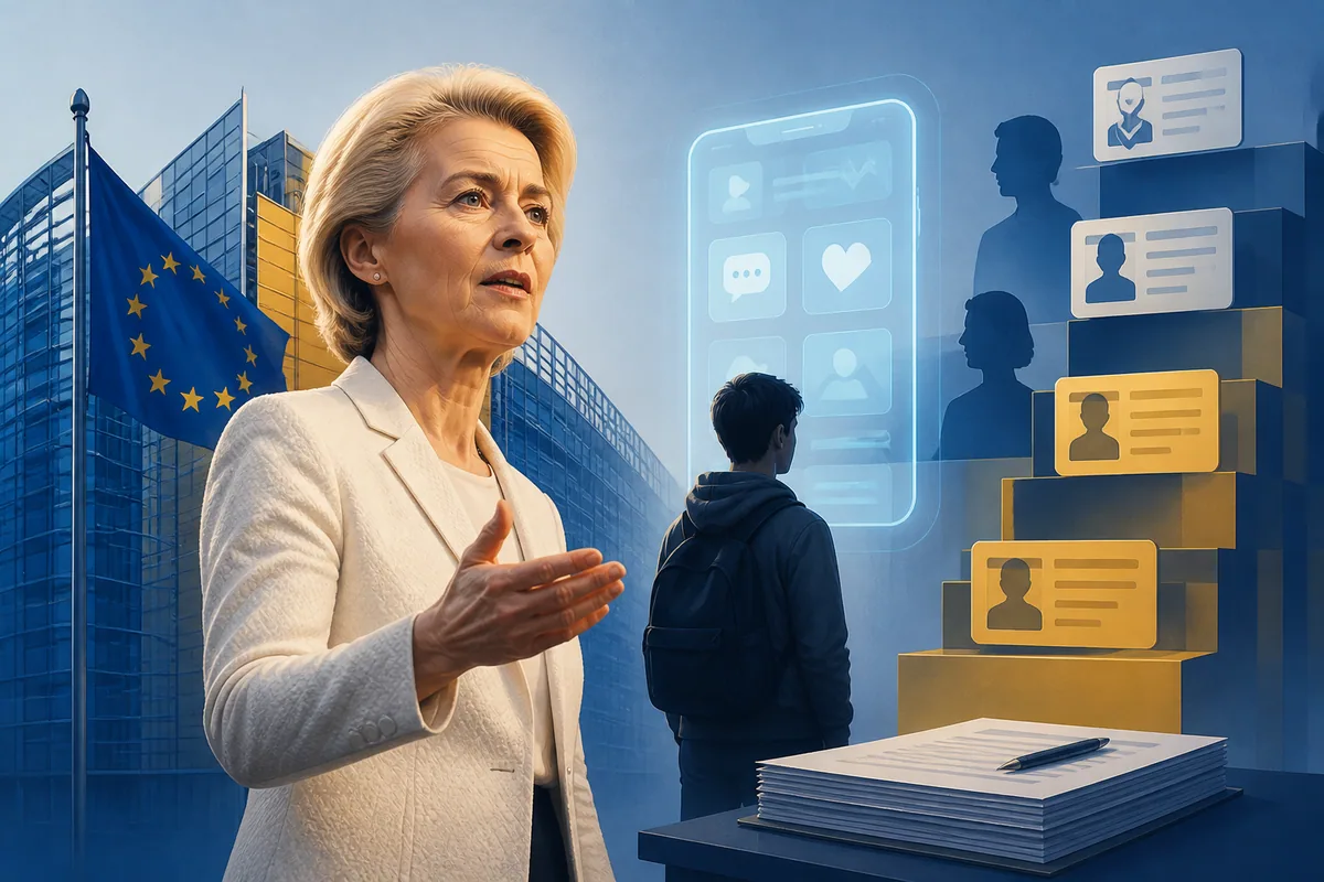 Von der Leyen wants a legal drinking age for social media