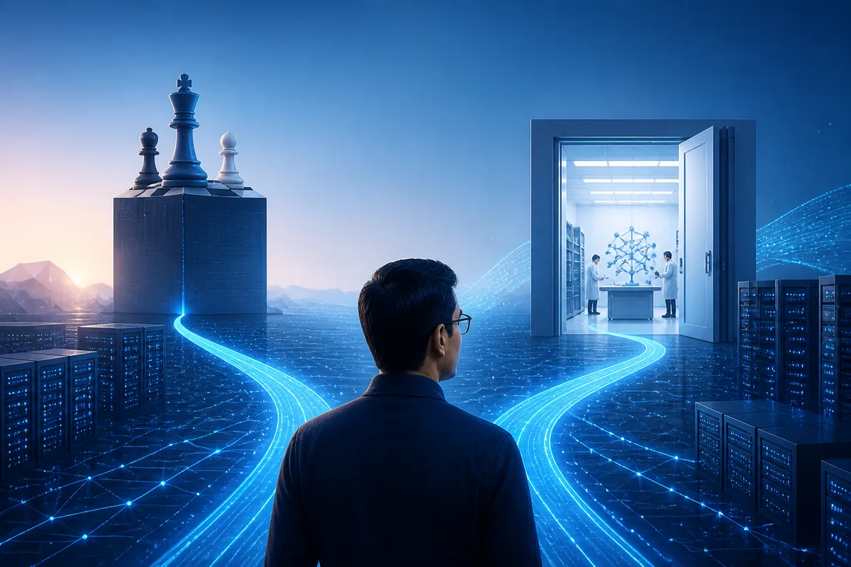 Hassabis steps back, Jeff Dean walks out the door